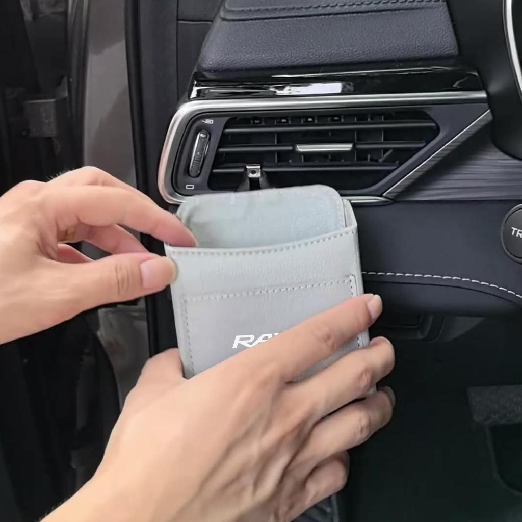 Car Storage Adhesive Multifunctional Smartphone Holder for Air Small RAV4 Leather Black XIBUSANA Box, Type, Vent, Item/Card Storage, Compatible,