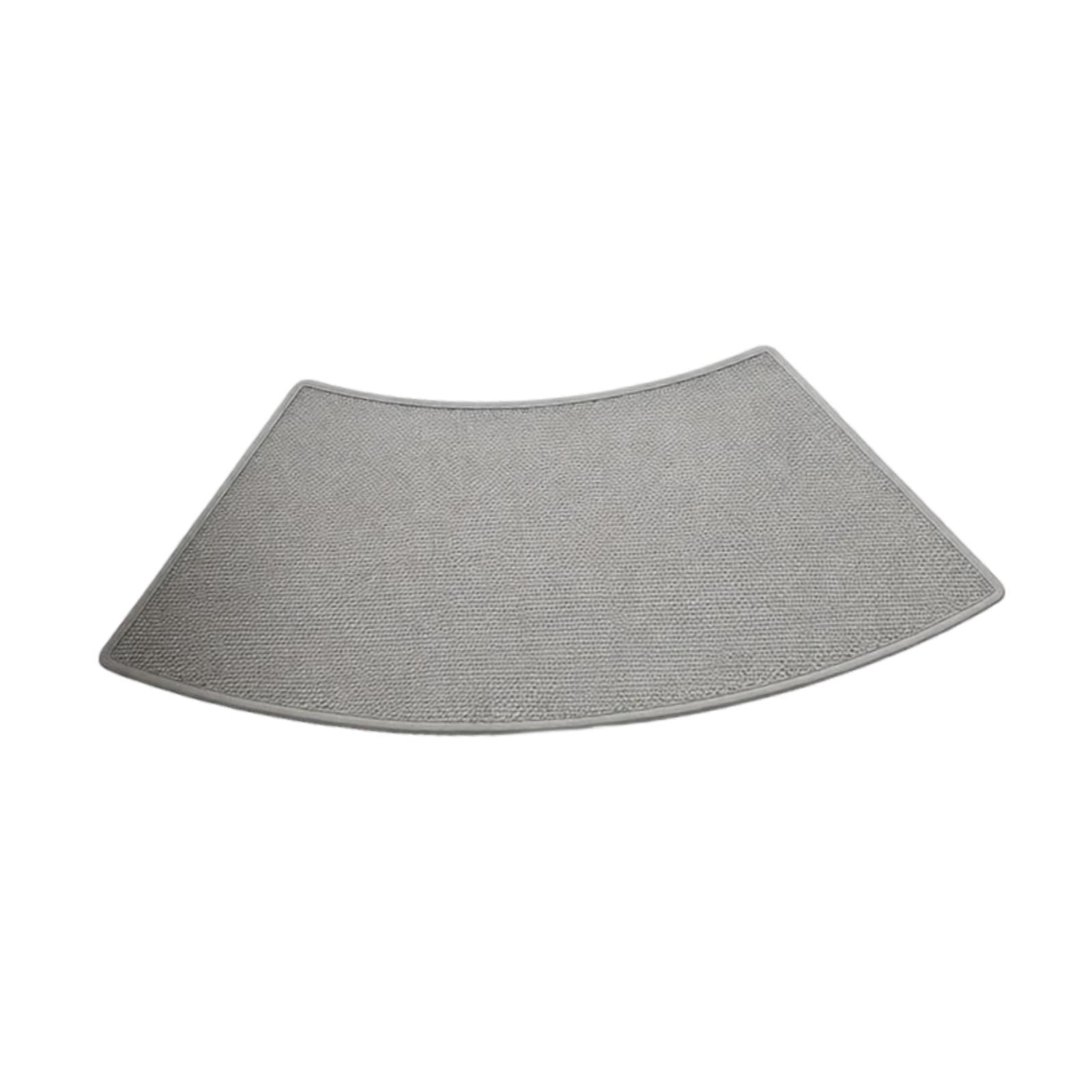 

Мягкий Изогнутый Коврик для Ванной Нескользящий Коврик для Ванной Впитывающая Поверхность из Льна Угловой Коврик для Душа для Роскошных Аксессуаров для Туалета серый