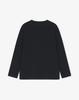 WORK ON BODY OFF Three-Button Semi-Overfit Henley Neck Long Sleeve [Black]