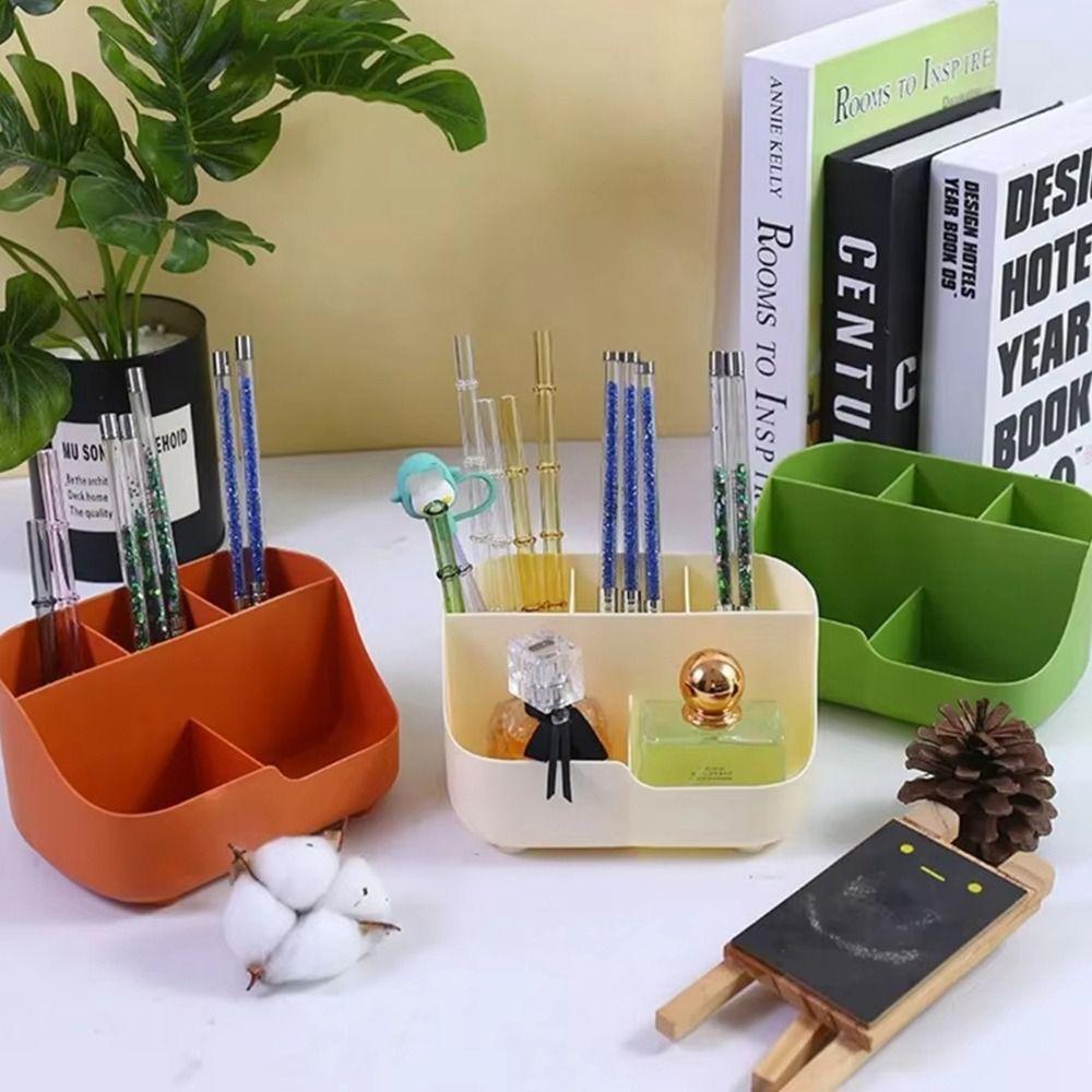 1Pcs 5-Grids Makeup Brush Holder Multifunctional Storage Bucket Durable Desktop Organizer