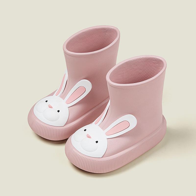 Happy Mary children's rain shoes baby rain boots new cute cartoon water shoes waterproof boys and girls baby rubber shoes