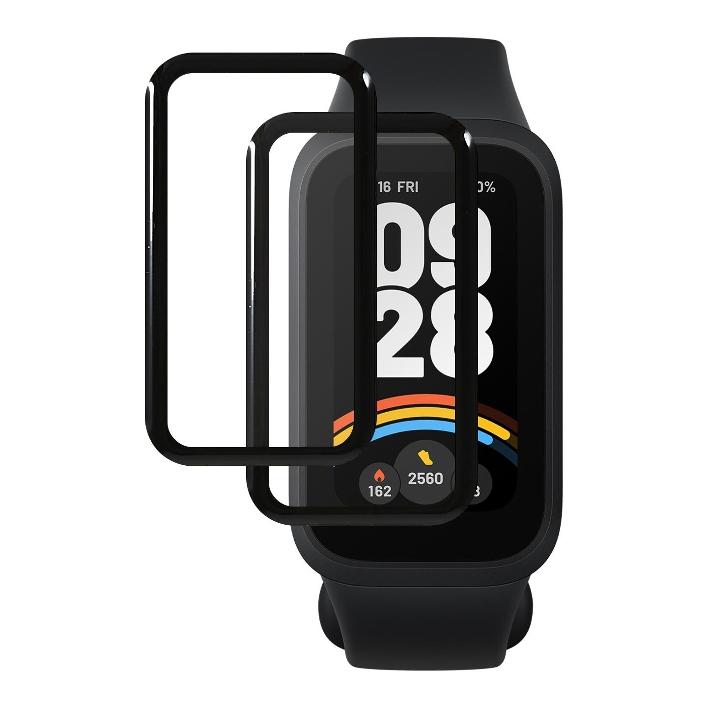 

2Pcs/Pack For Xiaomi Smart Band 9 Active Watch Screen Protector HD Clear PMMA Film (Black Edge) A