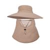 9252 summer big brim bucket hat men's mountaineering fishing breathable sunscreen sunshade mask hat set