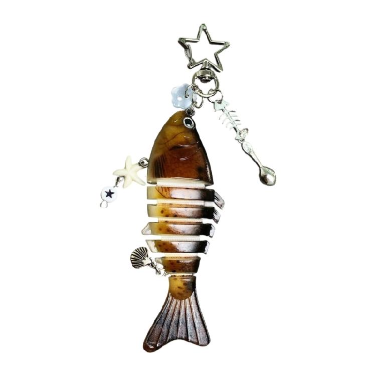 Lure Inspired Keychain Flexible Multi Joint Fish Keyring For Outdoor Enthusiasts Alloy Resin Key Holder Accessory