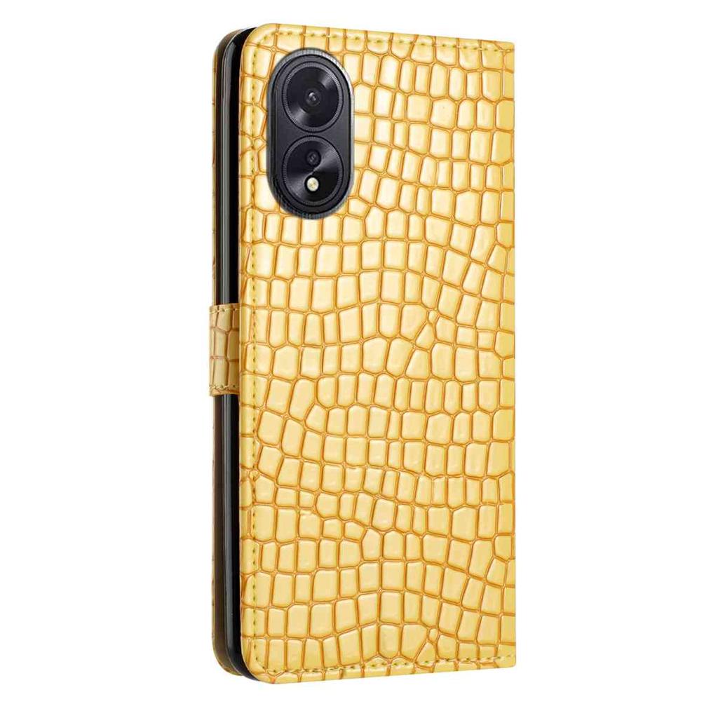 Crocodile Fashion Phone Case for Oppo series.Oppo A17 A18 A36 A54 A57 A58 A74 A76 A77 A78 Reno8...,Faux Leather Wallet with Card Slots & Shockproof
