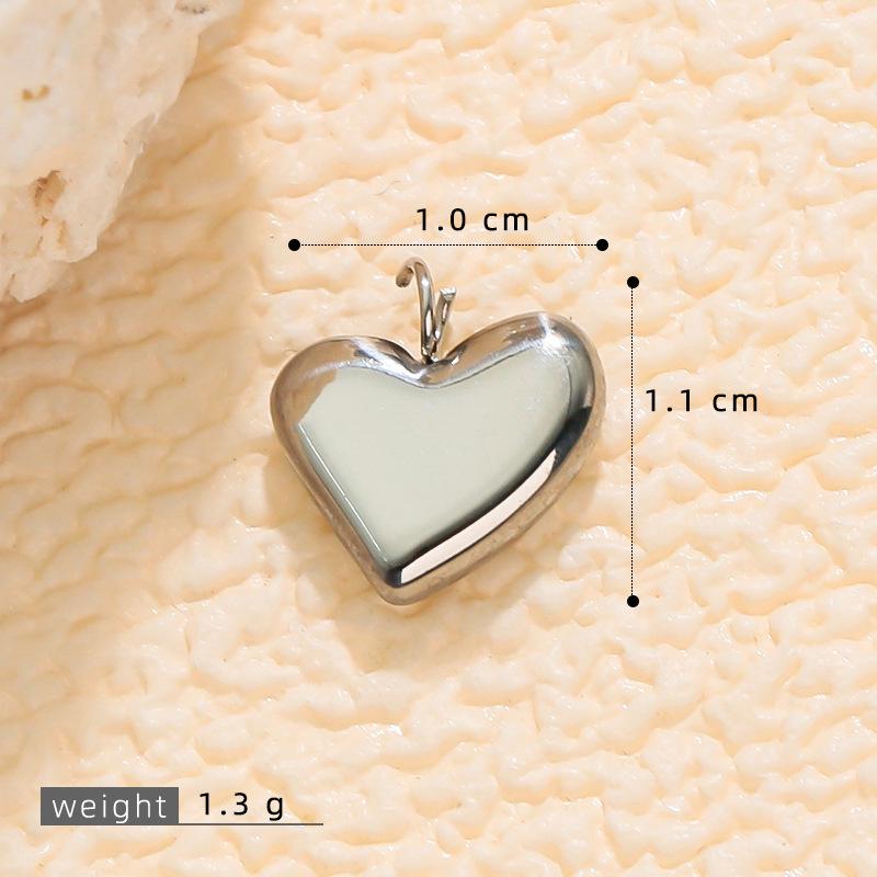 European and American Heart-Shaped Stainless Steel Minimalist DIY Jewelry Accessories