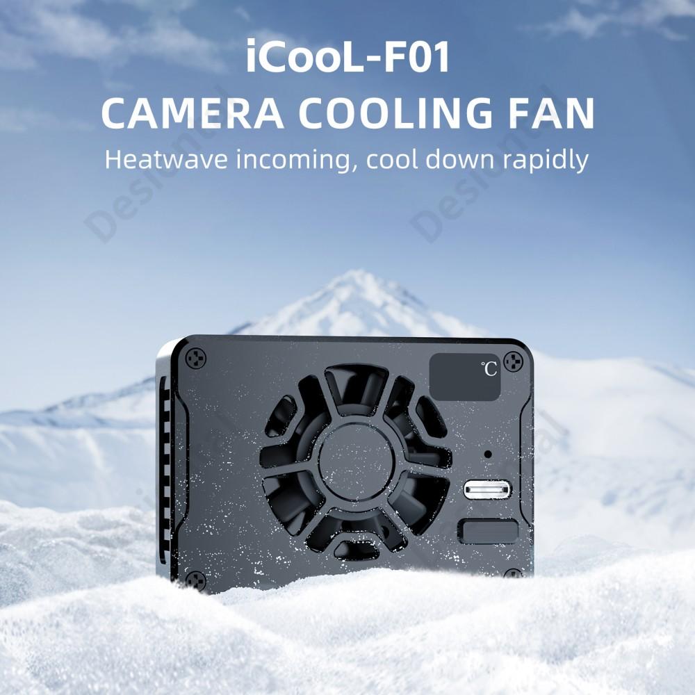 Camera Cooling Fan All Metal Shell Coller AI Contral Temp for SONY A7M4/ZVE1/A6700/A7C2/ZV-E10/ZV1/A7C Canon R5/R6/R7 Fuji XT4