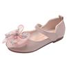Newest Spring Children Leather Shoes Big Bow Princess Girls Party Flats Casual Shoes Fashion Cute Toddler Girls Loafers Pink