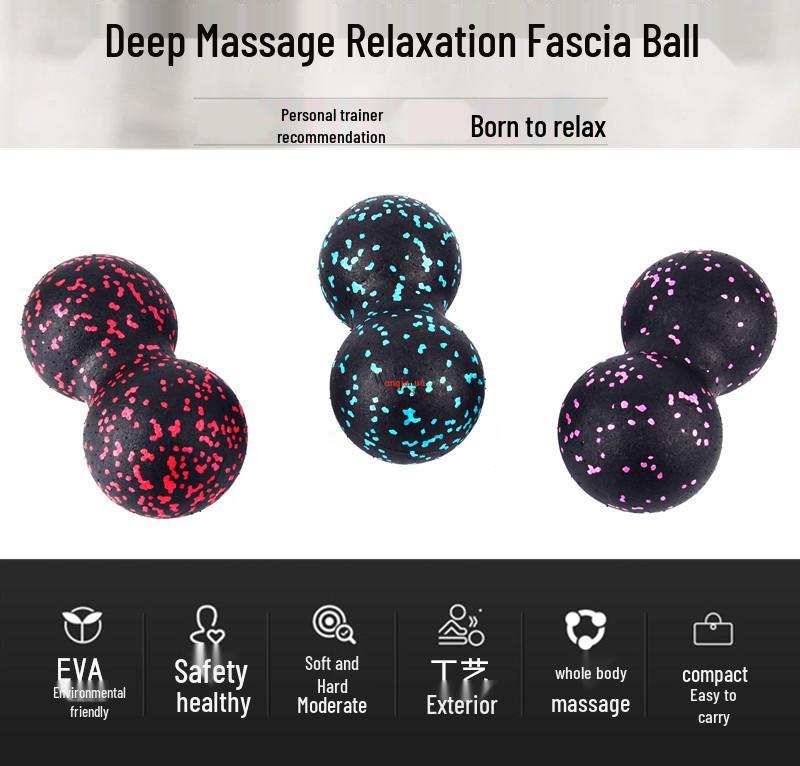 EVA Double Peanut Fascia Ball: Muscle Relaxation for Yoga, Feet, Wrists, and Back