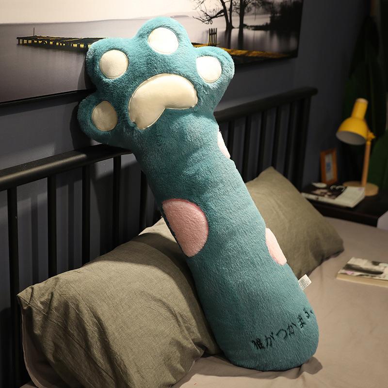 Cute Cat Claw Bedside Throw Pillow Plush Toy Cat Claw Doll Backrest Pad Girl Sleeping On Her Side Pregnant Woman Sleeping with Legs