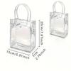 Large Vertical Transparent Tote Bag Christmas Halloween Birthday Candy Petal Gift Bag Jelly Cosmetics Tote Bag