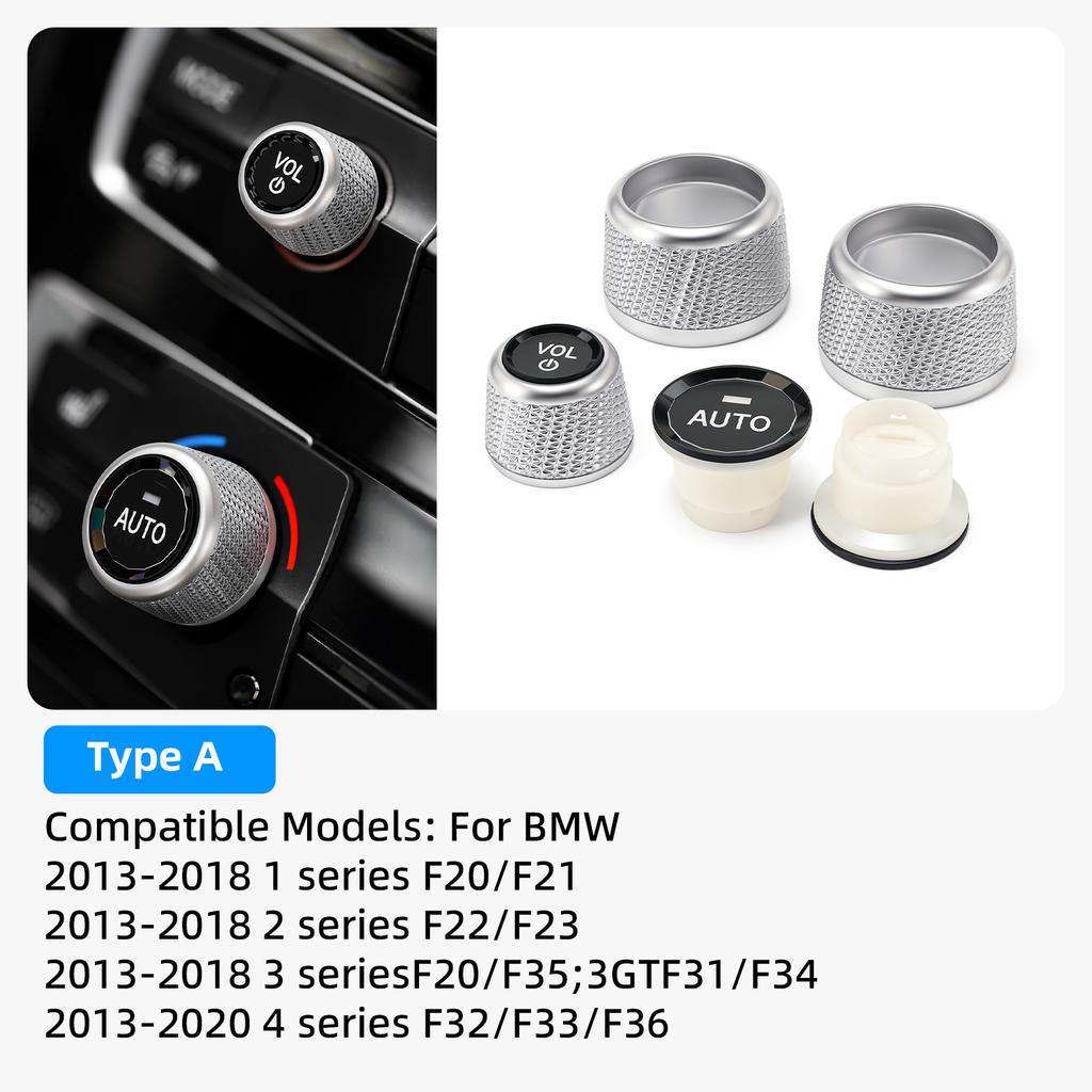 1Set Crystal Car Volume Air Conditioning Knobs Audio Control Button Knob Ring Cover Trim For BMW 1 2 3 4 5 6 7 8 X3 X4 X5 X6 X7