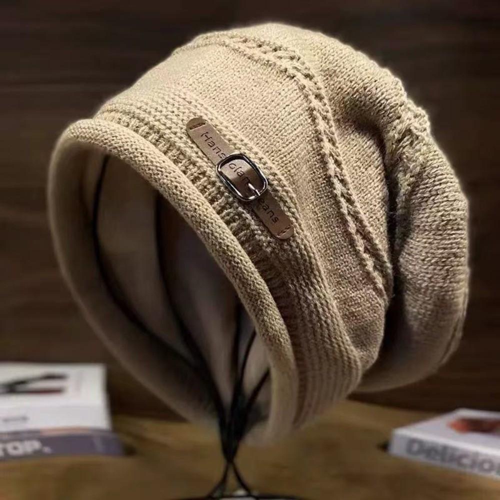 Warm Slouchy Beanie Thickly Lined Winter Knit Cap Slouchy Brimless Hat Outdoor