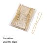 100/50pc 50/60mm Hair Pin And Clips U Shape For Headpiece Women Girls Hairpins Accessories Bride Wedding Head Jewelry Decoration