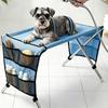 Trimming Station for Small Dogs and Cats, Pet Hammock Grooming Cradle with Four Leg Openings and a Take-Apart Base