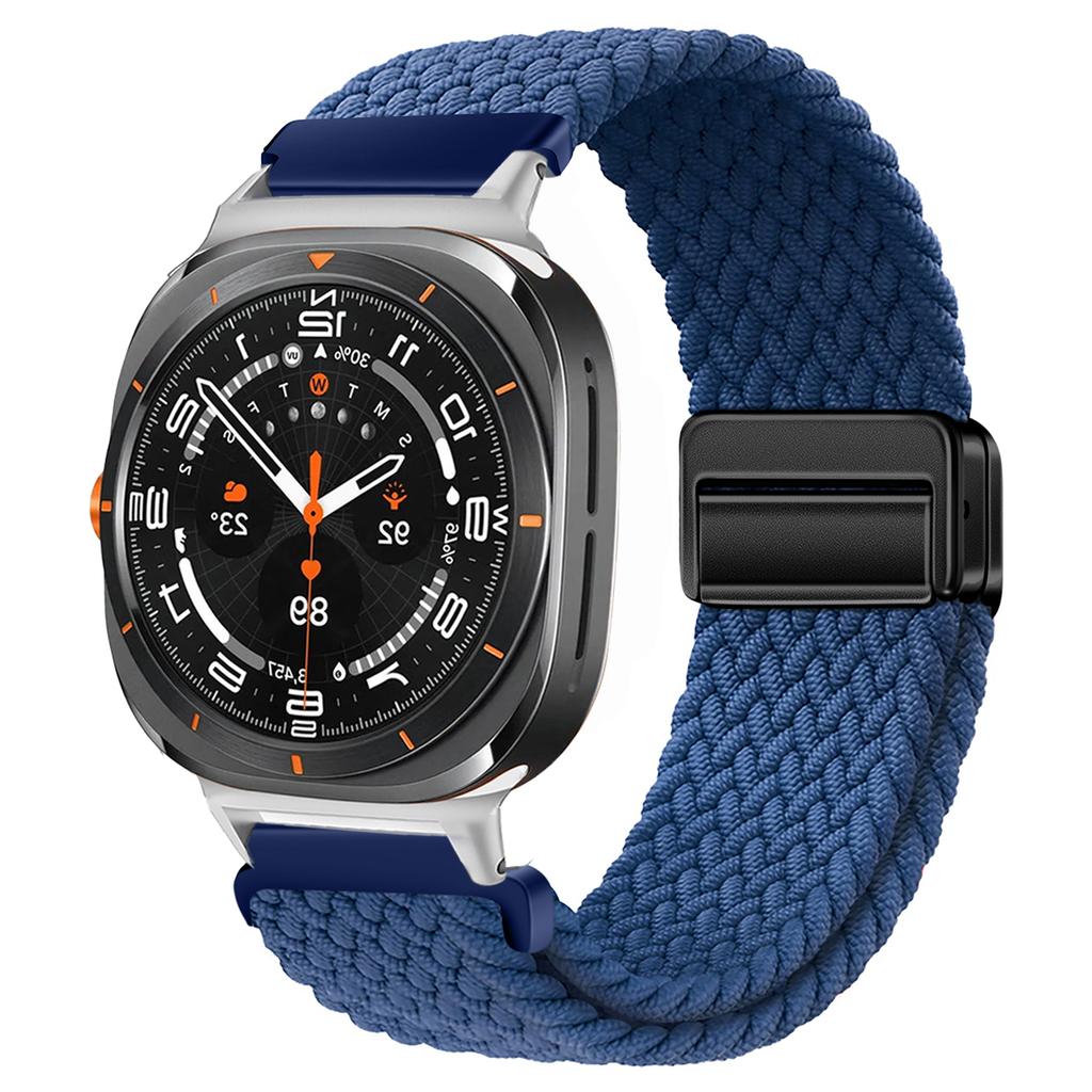 For Samsung Galaxy Watch Ultra Strap 47mm Accessories Magnetic Nylon Braided sport Bracelet Correa Galaxy Watch 7 Ultra Band