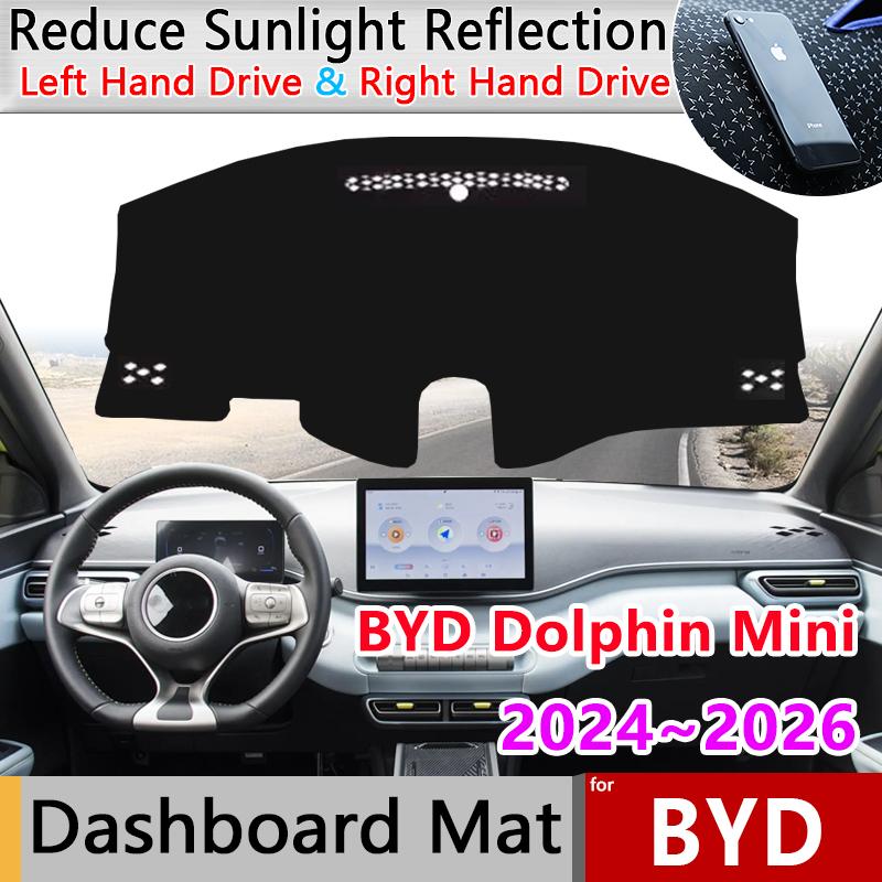for BYD Dolphin Mini Accessories Seagull EQ 2024 2025 2026 Car Anti-Slip Mat Dashboard Cover Pad Sunshade Dashmat Carpet Cushion