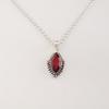 Pink Rubellite Gemstone 925 Sterling Silver Handcrafted Pendant 1.4" Anniversary Gift For Wife APP-4-7