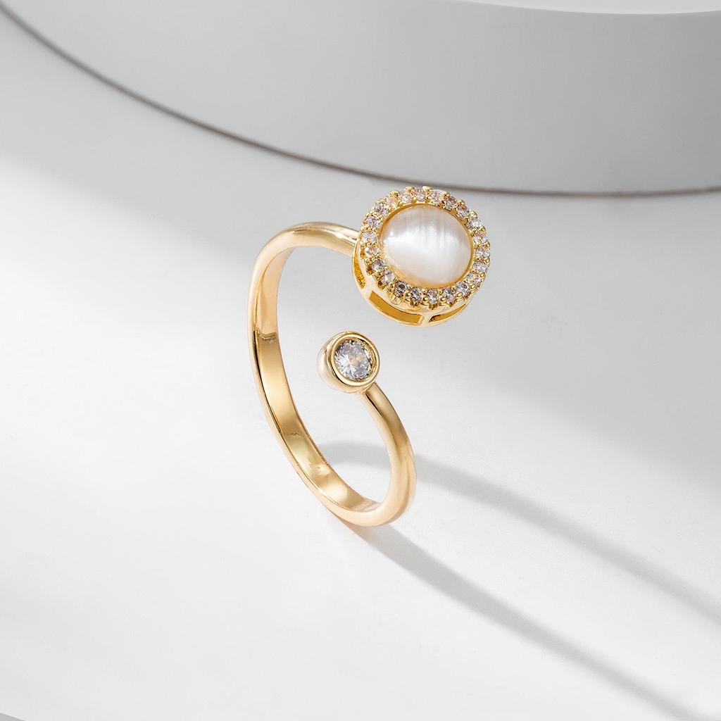Chic Cat's Eye Rotatable Open Ring - Stylish and Versatile Index Finger Statement Jewelry