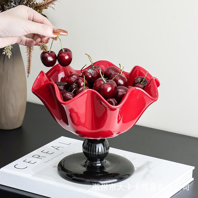 BRKeramik Obstteller Haushalt Wohnzimmer Snackschale Aufbewahrungstablett Dessertschale Küchenorganisator und AufbewahrungsbehälterEY