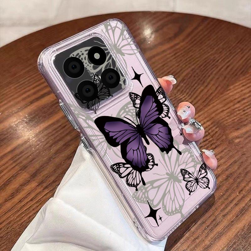 Multi-color Butterfly Pattern Case For Xiaomi Redmi Note 15 Pro 4G Funda Redmi Note 14 13 Pro 5G Clear TPU Silicone Soft Cover