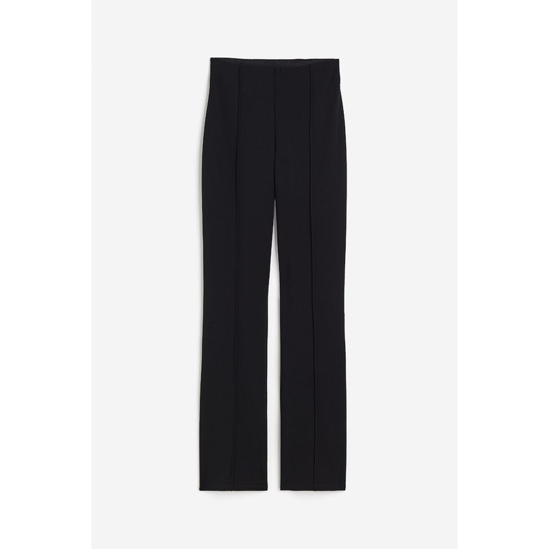 

HM Women s Pants Autumn Fashion Simple Commute Elastic Band High Waist Straight Trousers 1199739 Black 155/64A(XS)