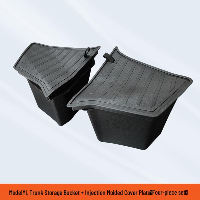 Tesla Model Y 3 TPE Trunk Storage Box & Side Pocket Accessories