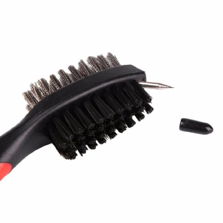Practical Golf Putters Ball Cleaner Golf Double Sided Brush Grooves Cleaner With Carabiner Golf Club Cleaning Tool