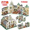 City Street View Friends Mini Wedding Chapel Folding Building Blocks Classic Architecture DIY House Figures Bricks Toys for Gift