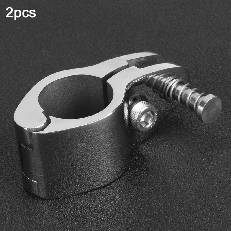 Boat Canopy Tube Clamps 2 Pack Heavy Duty Stainless Steel Hinged Jaw Slides with Secure Locking System for 22-32mm Pipes