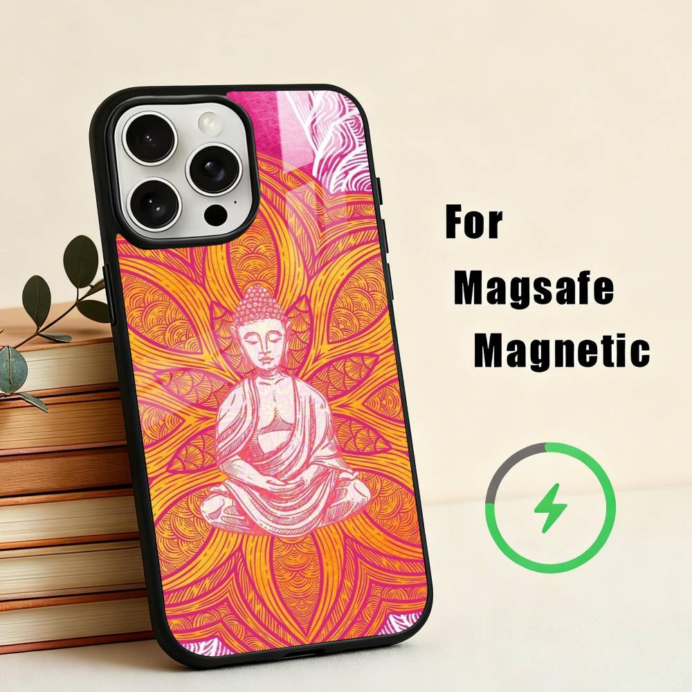 The B-Buddha Art  Phone Case For iPhone17,16,15,14,13,12,11 Plus,For Magnetic Wireless Charge Cover