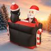 4.92FT Inflatable Toy Santa Piano Penguin with LED Light Holiday Gifts Xmas Decoration for Yard Christmas Supplies Home Ornament