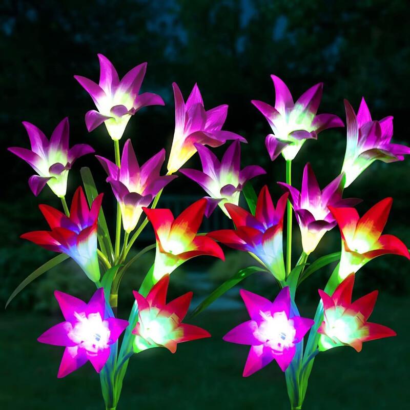 Nufeng Solar Outdoor Lily Flower Garden Lights