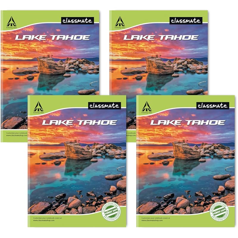 Classmate Notebook - Single Line, 140 Pages, 240 mm x 180 mm - Pack Of 4