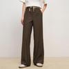 Elva' Island Women's Retro Brown Long Casual Pants