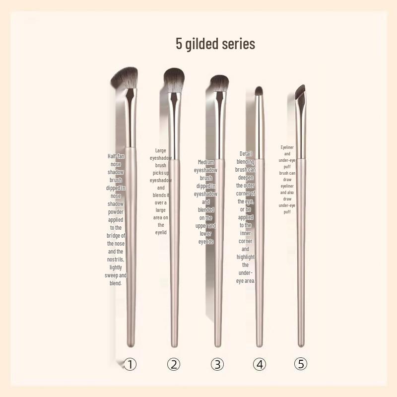 

Набор из 15 позолоченных кистей для макияжа: Тени для век, тени для носа, румяна, пудра и инструменты для красоты