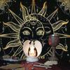 Divinations Tischdecke Monde und Sonne Astrologie Tarots Karten Tischdecke Altäre Tuch Divinations Brettspiel Zubehör
