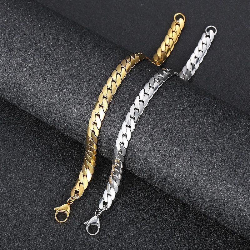 Snake Bone Chain Men's Bracelet Simple Couple Bracelet Trend Simple Bracelet Hand Jewelry