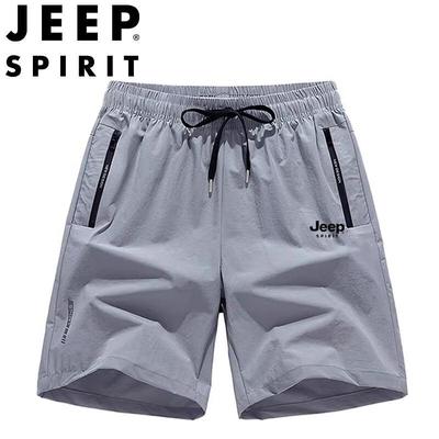 JEEP SPIRIT Men's Ice-Feel Lightweight Breathable Beach Shorts