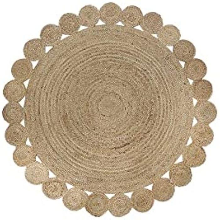 Tapis - DKD Home Decor - Standard - Marron - Rond - Polyester - 150x150 cm