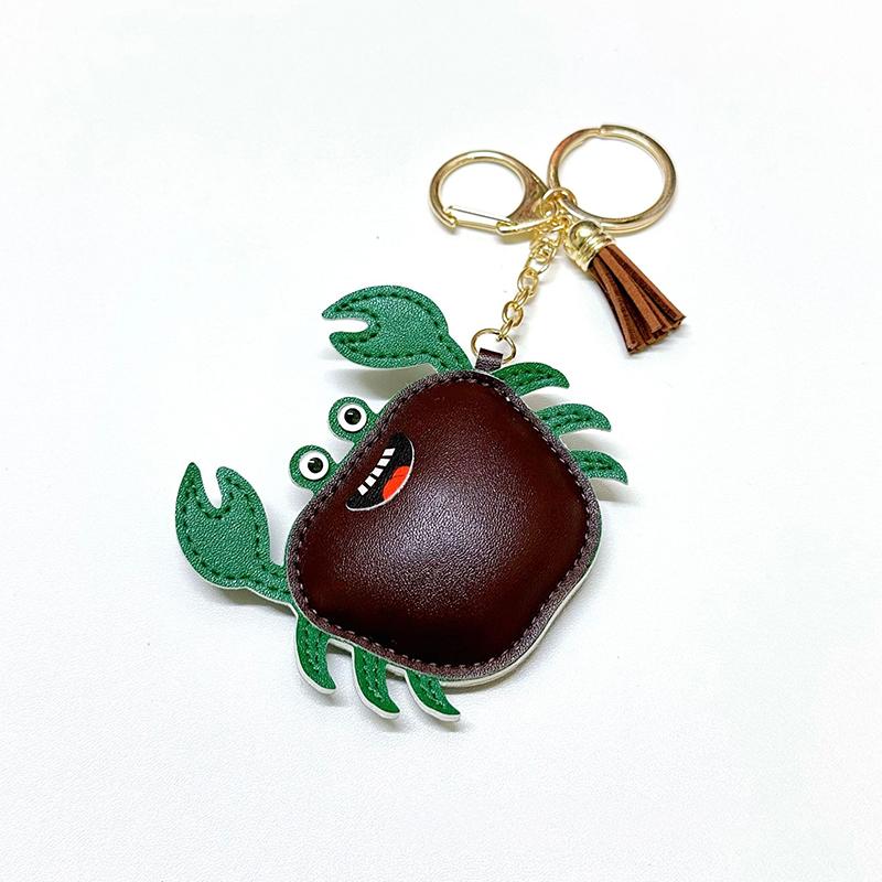 Krabben-Münzbörse Mikrofaserleder Mini-Geldbörse Make-up Kopfhörer Aufbewahrungstasche, Schultaschen-Hängeanhänger Handtaschen-Charm Zubehör
