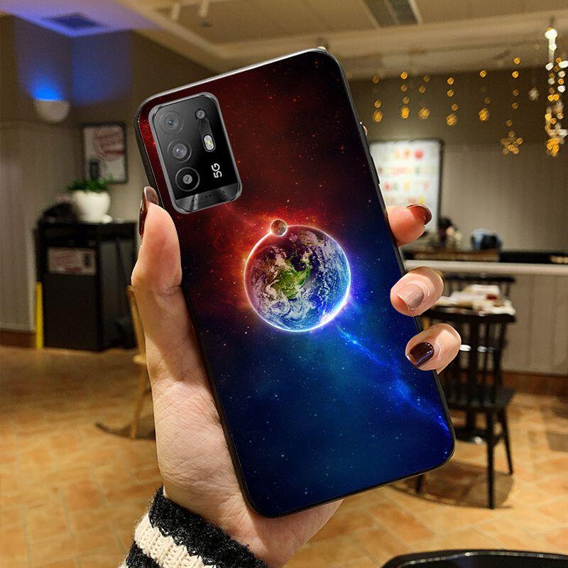 New Planet Space Pink Moon Spaceman Phone Cover For OPPO A74 A94 A3S A5S A9 A12 A15S A52 A53 A53S A72 A73 2020 A91 5G Case Coque