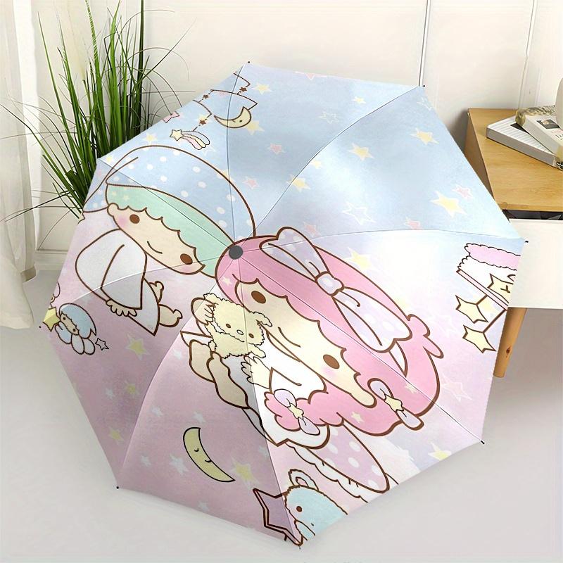 

Little Twin Stars, Sanrio Characters Automatic opening and closing folding umbrella with 8 rib frame and compact travel design, perfect for