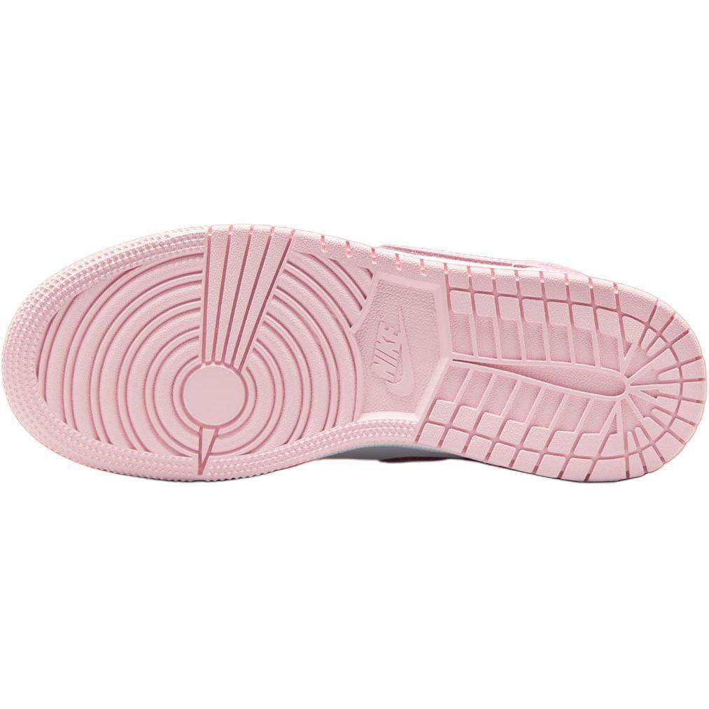 Air Jordan 1 Mid GS Valentine's Day Pink Foam Fire Red White Kids' Shoes DQ8423-608