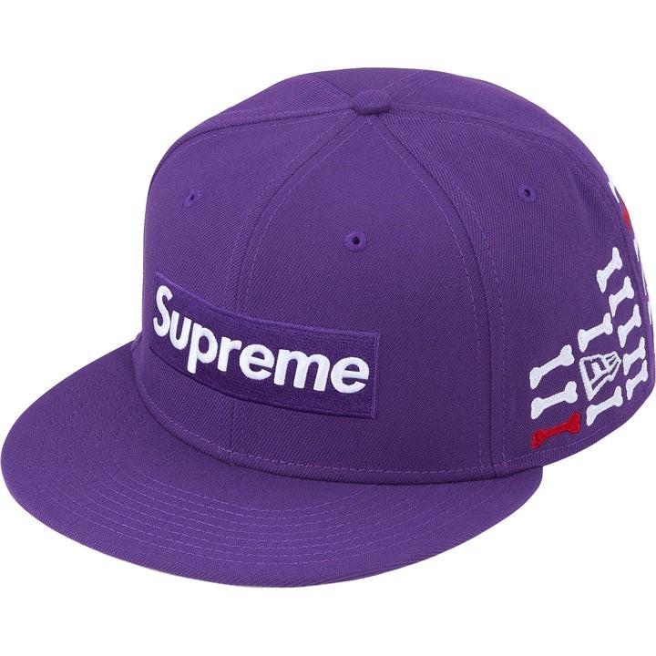 Supreme Bones Box Logo New Era Purple 8