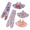 For 17cm Labubus Doll Clothes Accessories Sweet Floral Dress With Headband