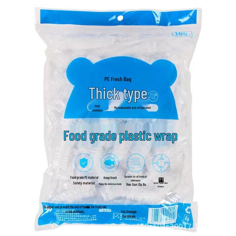 Thickened Disposable Elastic-Edge Cling Film Cover for Refrigerator 100-piece set
