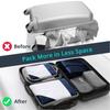 4pcs/Set Large Capacity Compression Packing Cube Simple Compression Nylon Travel Bag