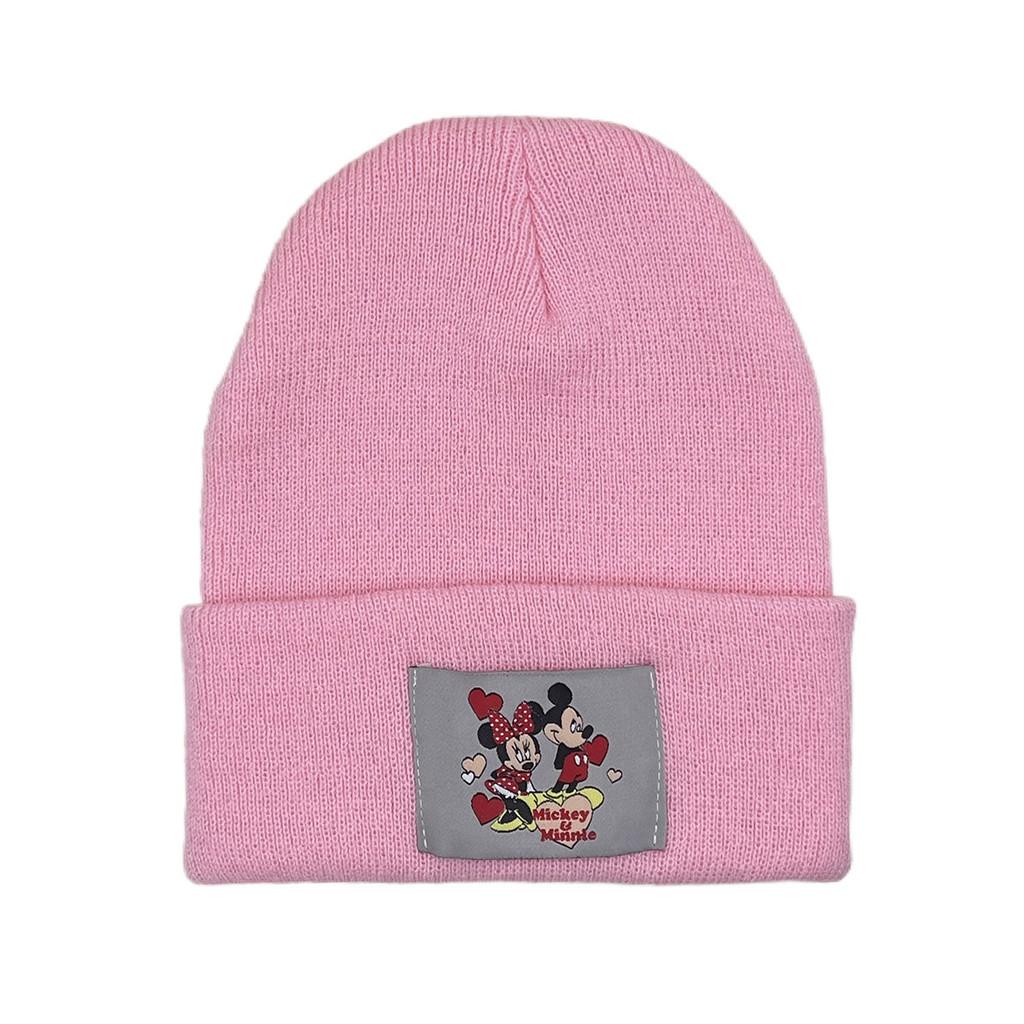 Minnie Mouse Mouse Knit Hat With Embroidered Alphabet Breathable Fabric