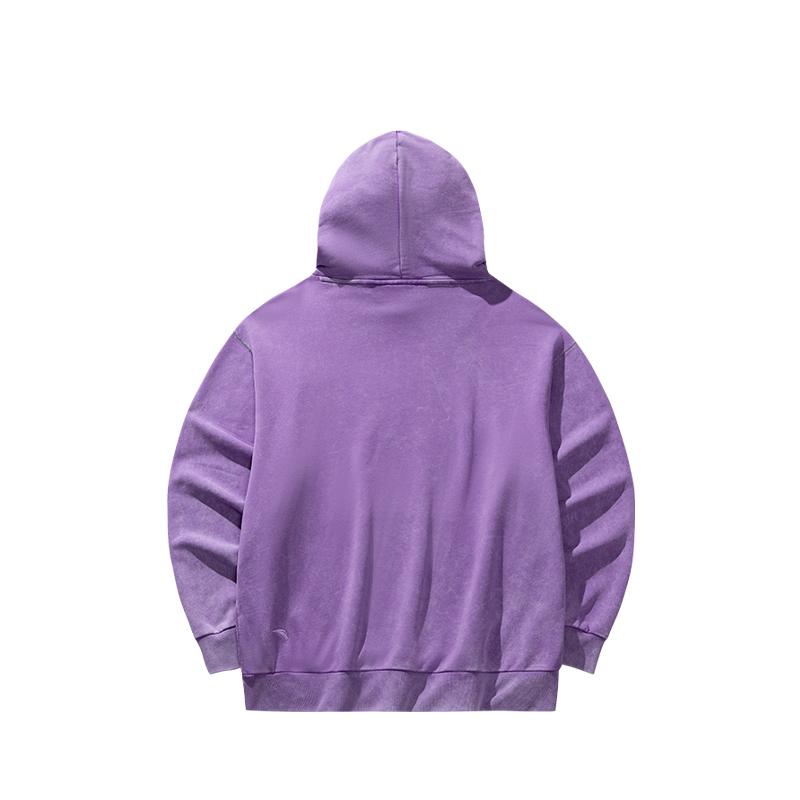 Anta Kyrie Series Trendy Versatile Loose Hooded Long Sleeve Sweatshirt Unisex Sweatshirt Jasmine-Purple 172531702R-4